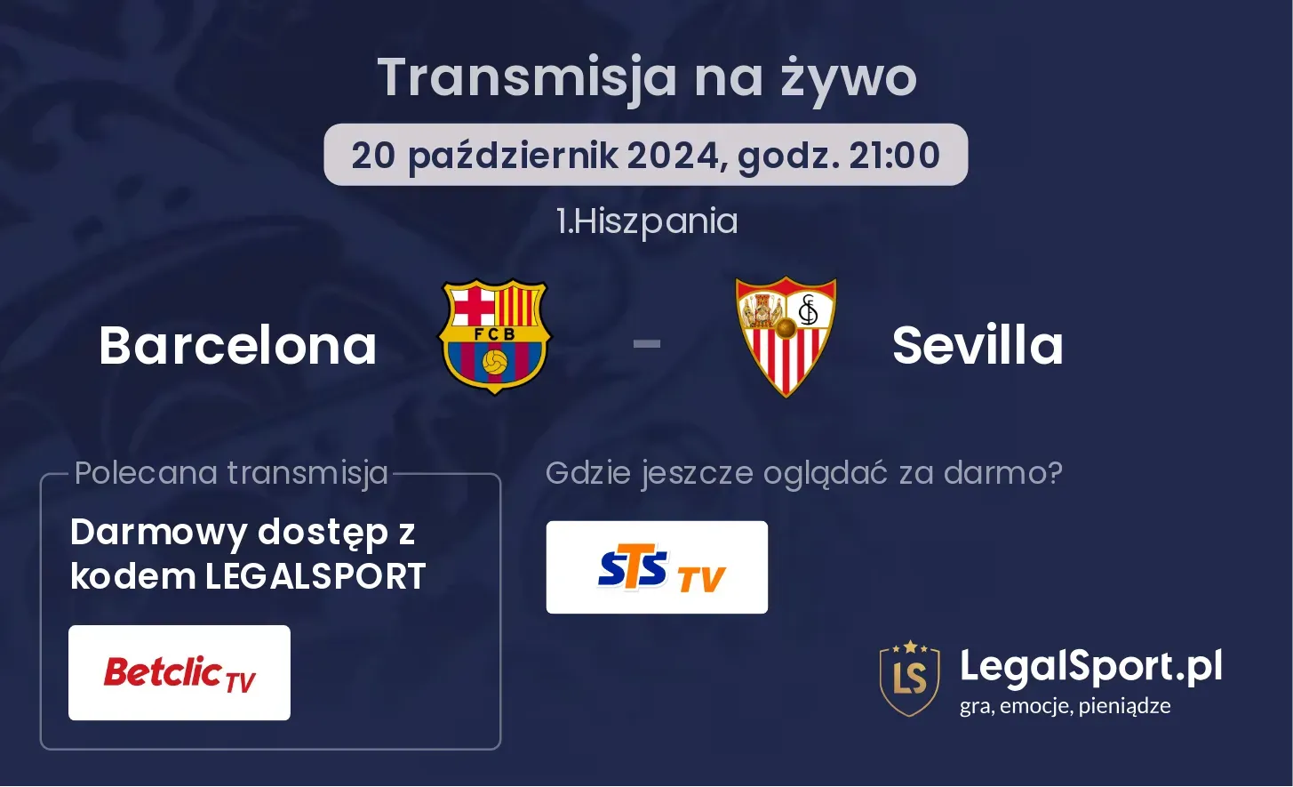 Barcelona - Sevilla transmisja na żywo