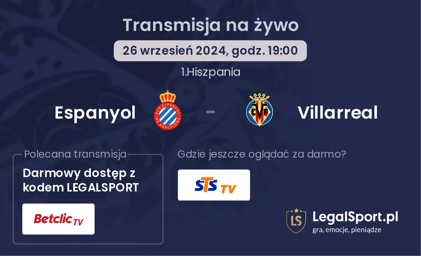 Espanyol - Villarreal transmisja na żywo