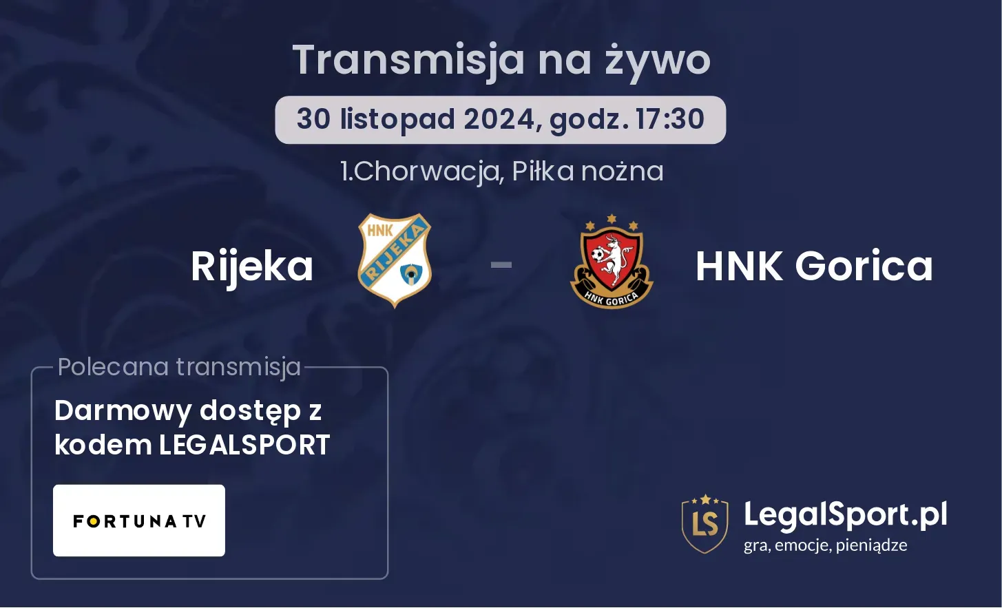 Rijeka - HNK Gorica gdzie oglądać transmisję?