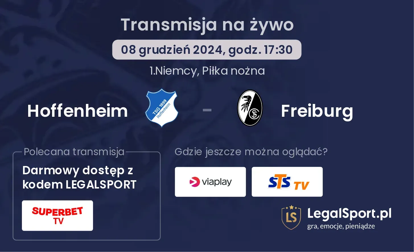 Hoffenheim - Freiburg transmisja na żywo