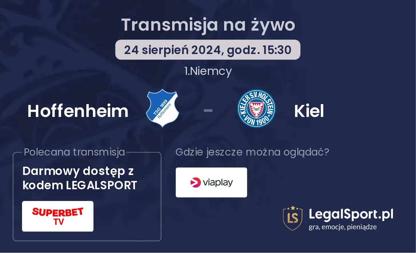 Hoffenheim - Kiel transmisja na żywo