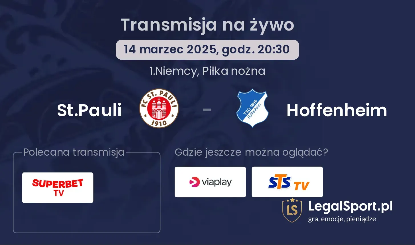 St.Pauli - Hoffenheim gdzie oglądać?