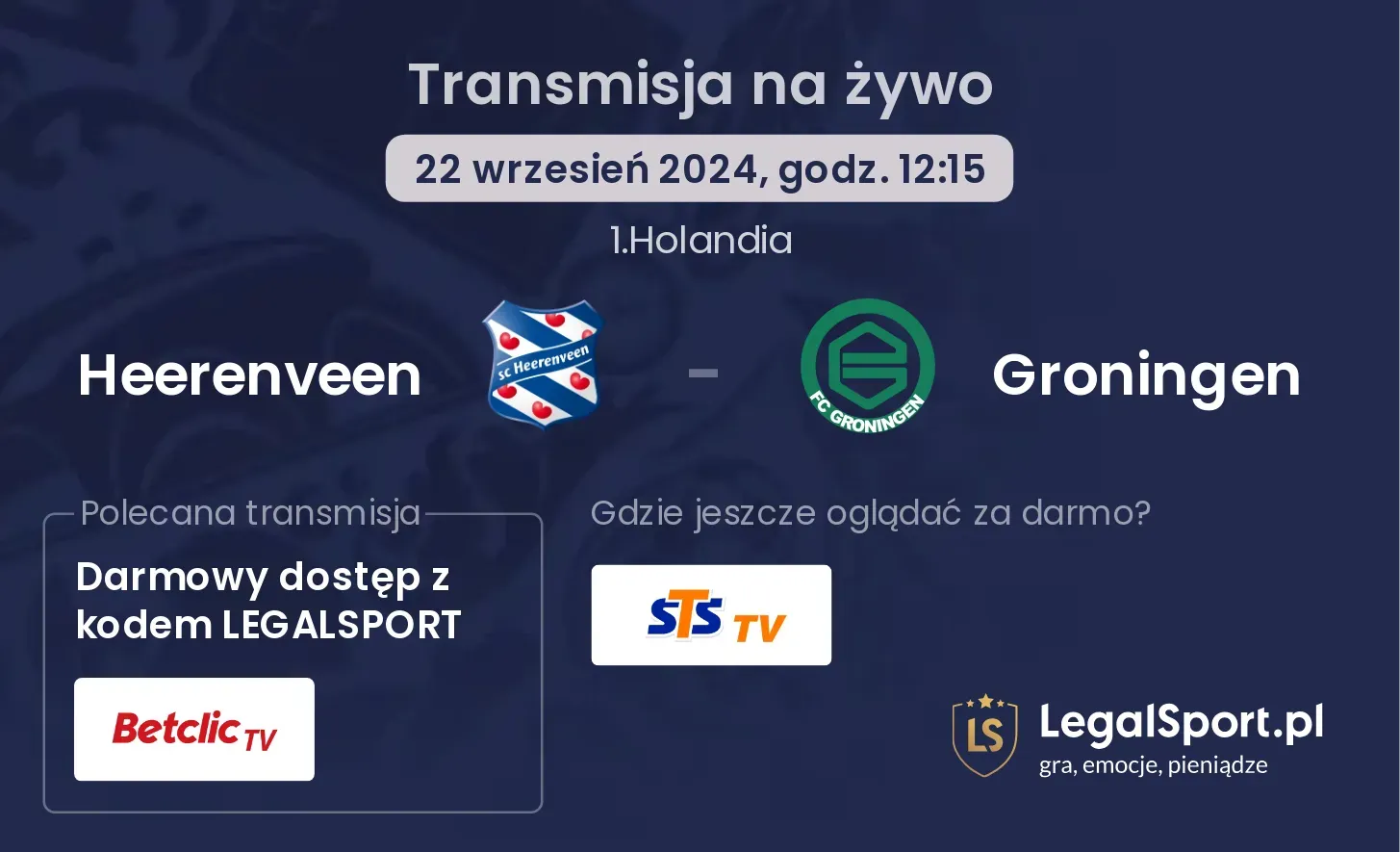 Heerenveen - Groningen transmisja na żywo