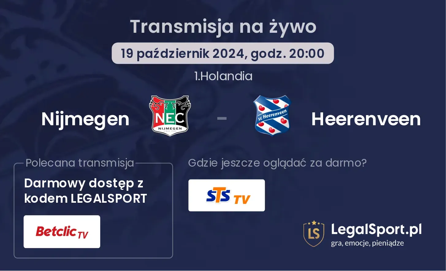 Nijmegen - Heerenveen transmisja na żywo