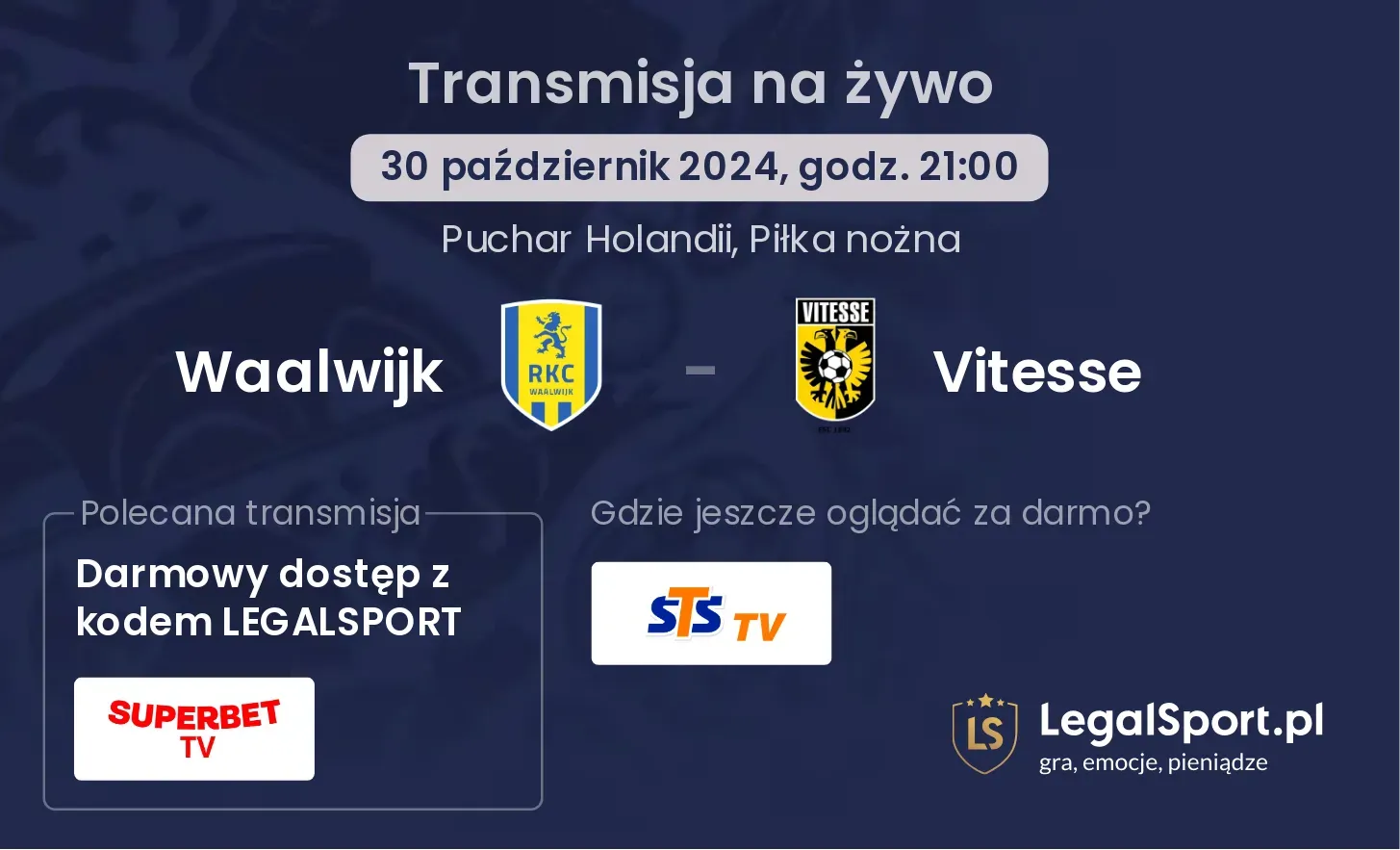 Waalwijk - Vitesse transmisja na żywo