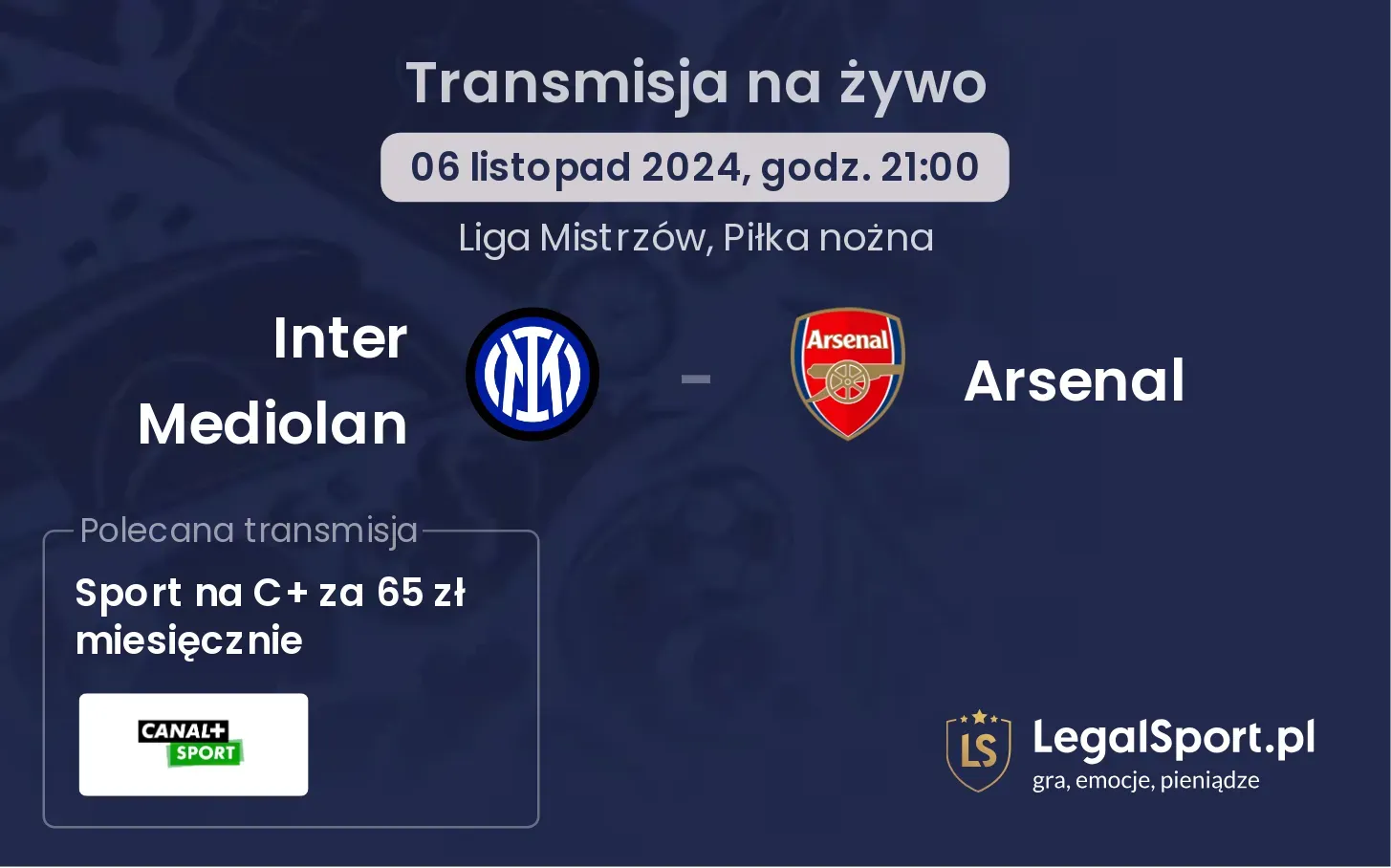 Inter Mediolan - Arsenal transmisja na żywo