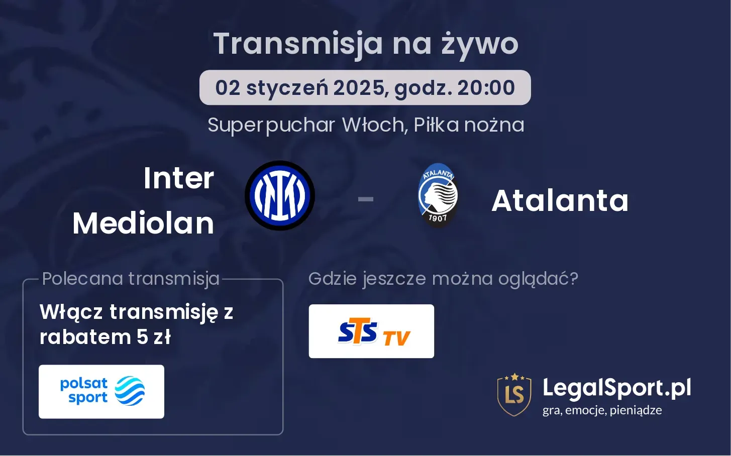 Inter Mediolan - Atalanta gdzie oglądać?