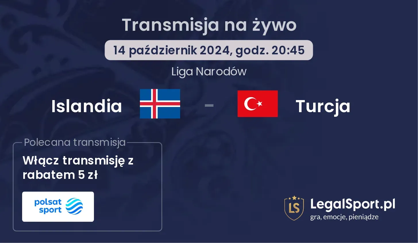 Islandia - Turcja transmisja na żywo