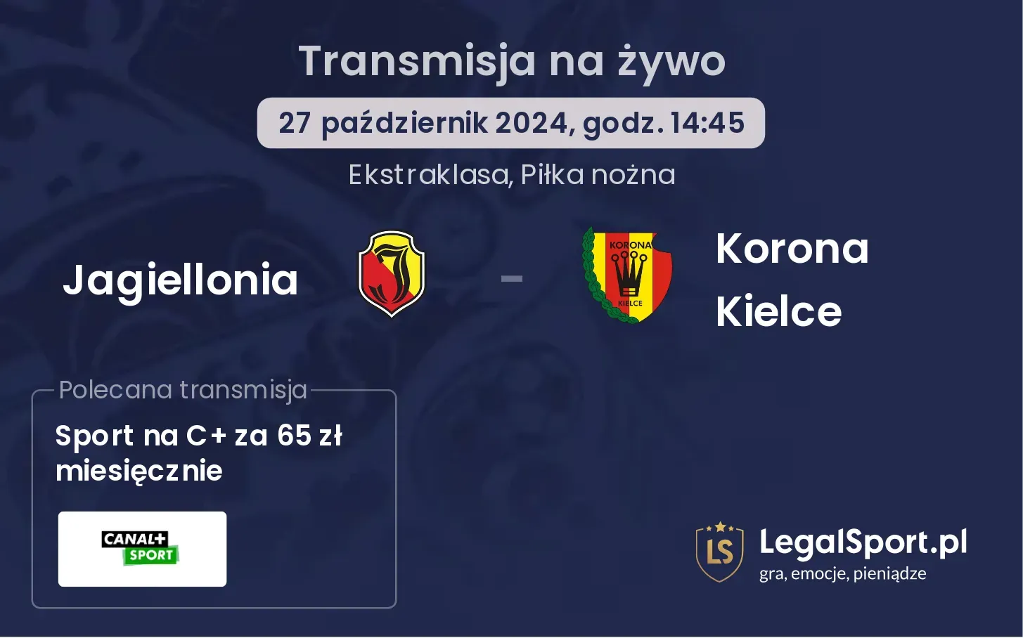 Jagiellonia - Korona Kielce transmisja na żywo