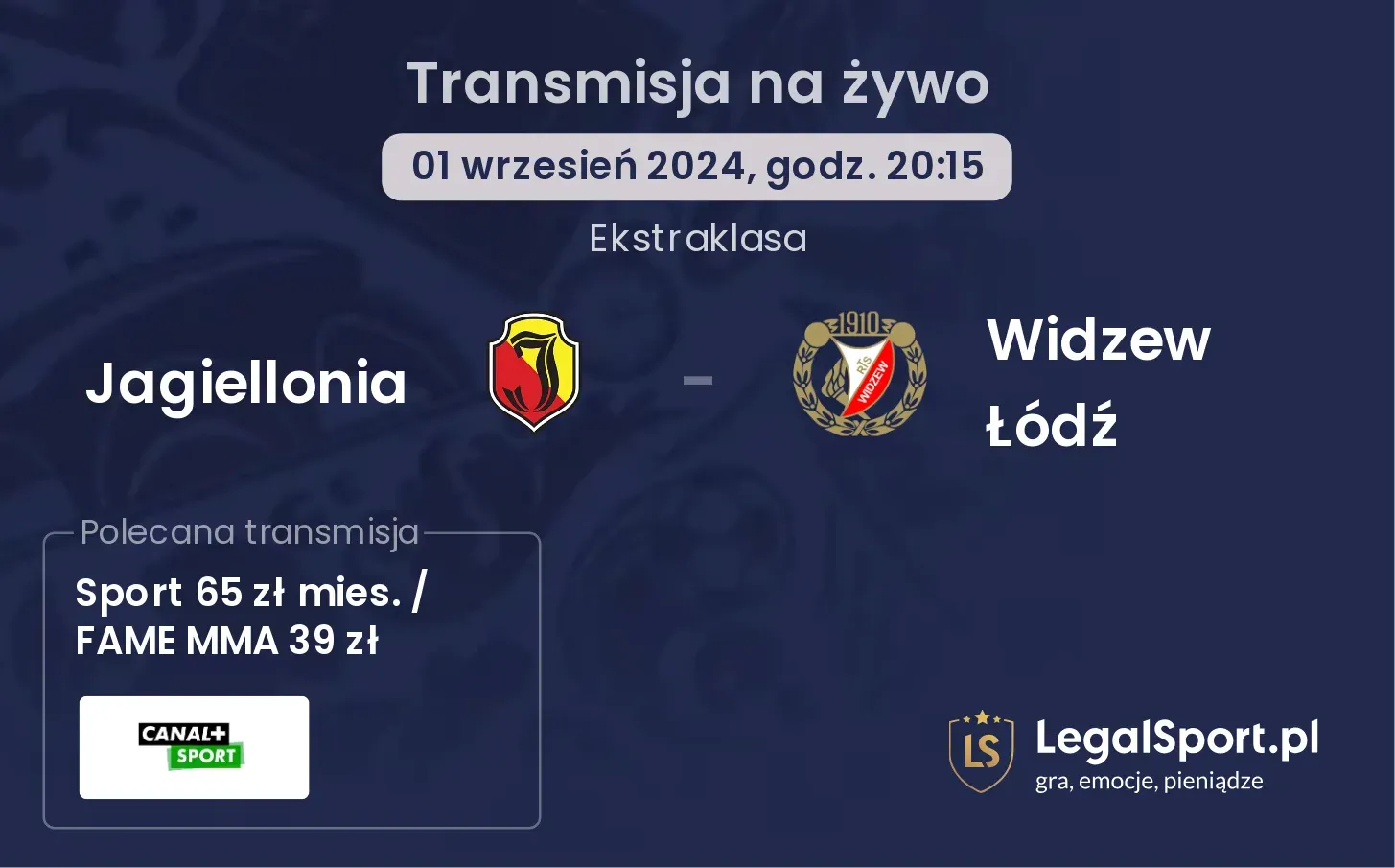 Jagiellonia - Widzew Łódź transmisja na żywo