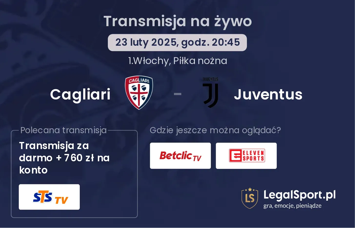 Cagliari - Juventus gdzie oglądać?