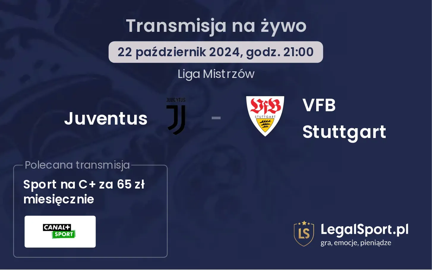 Juventus - VFB Stuttgart gdzie oglądać? 22.10, godz. 21:00