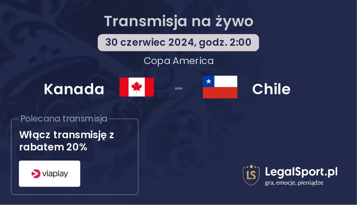 Kanada - Chile gdzie oglądać? 30.06, godz. 02:00