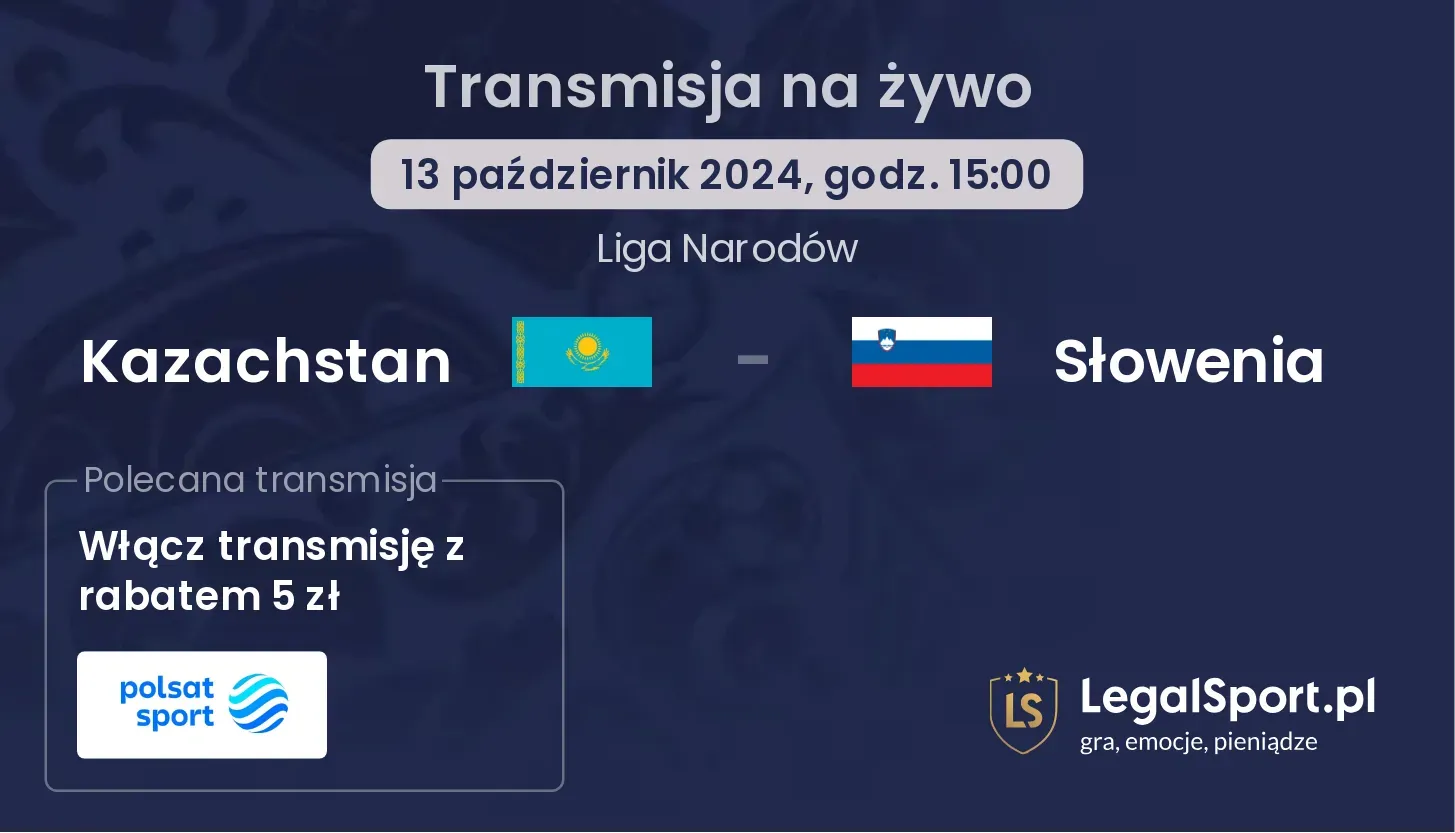 Kazachstan - Słowenia gdzie oglądać? 13.10, godz. 15:00