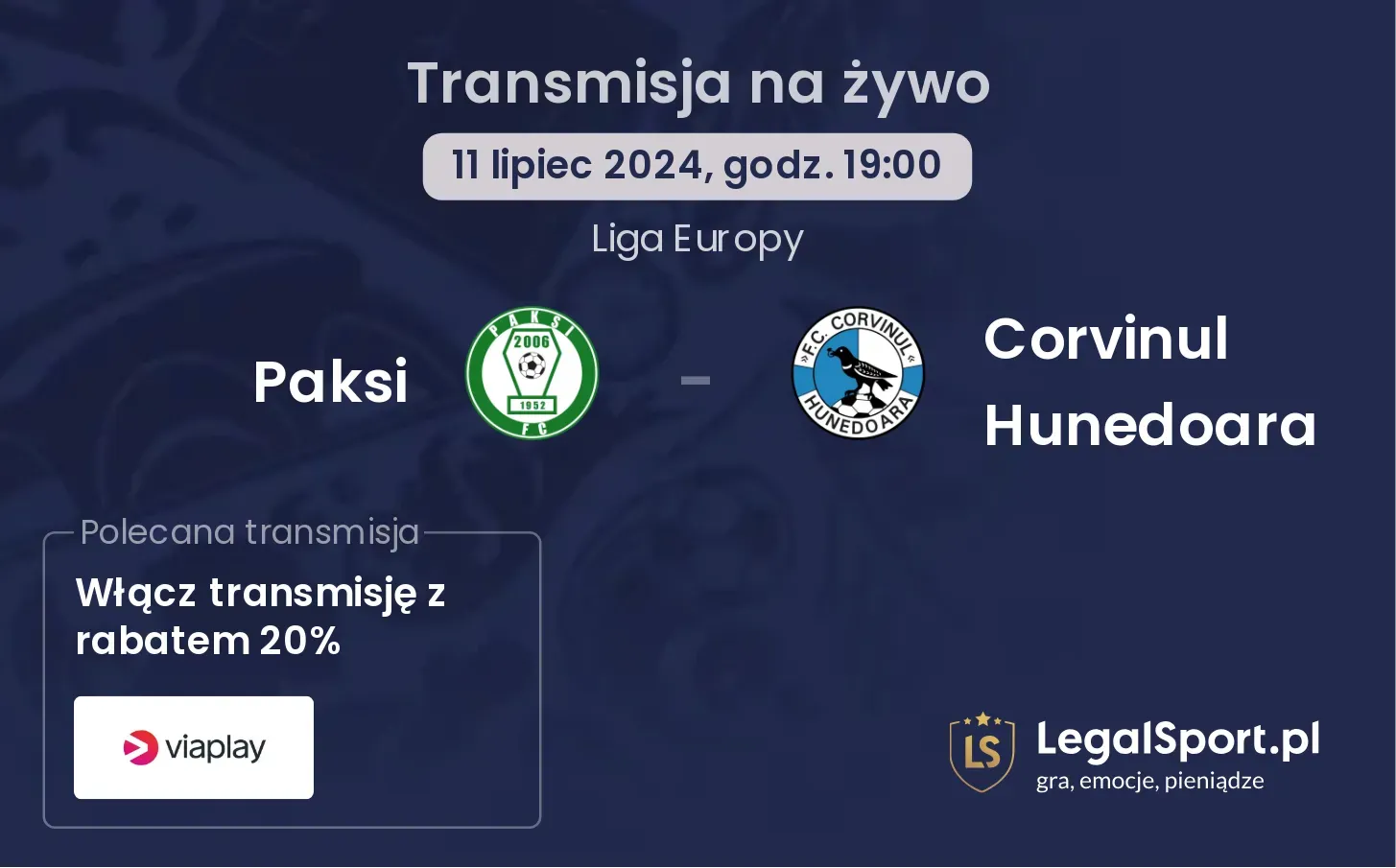 Paksi - Corvinul Hunedoara transmisja na żywo