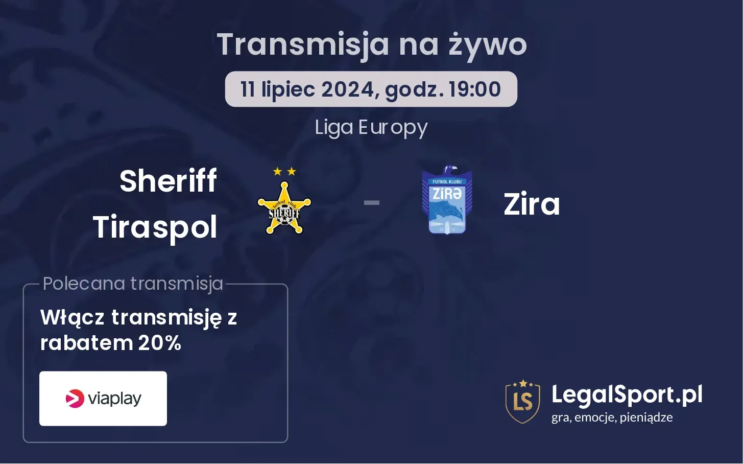 Sheriff Tiraspol - Zira transmisja na żywo