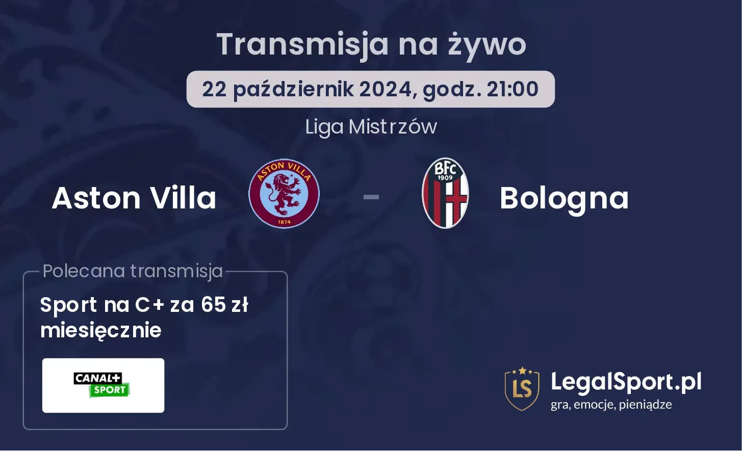 Aston Villa - Bologna transmisja na żywo