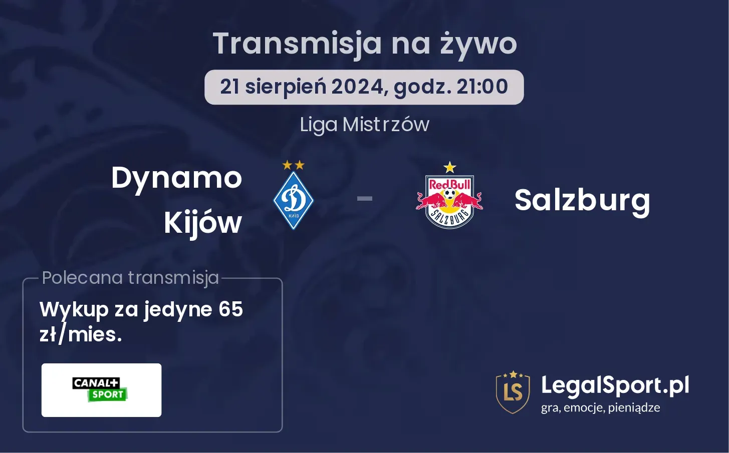 Dynamo Kijów - Salzburg transmisja na żywo