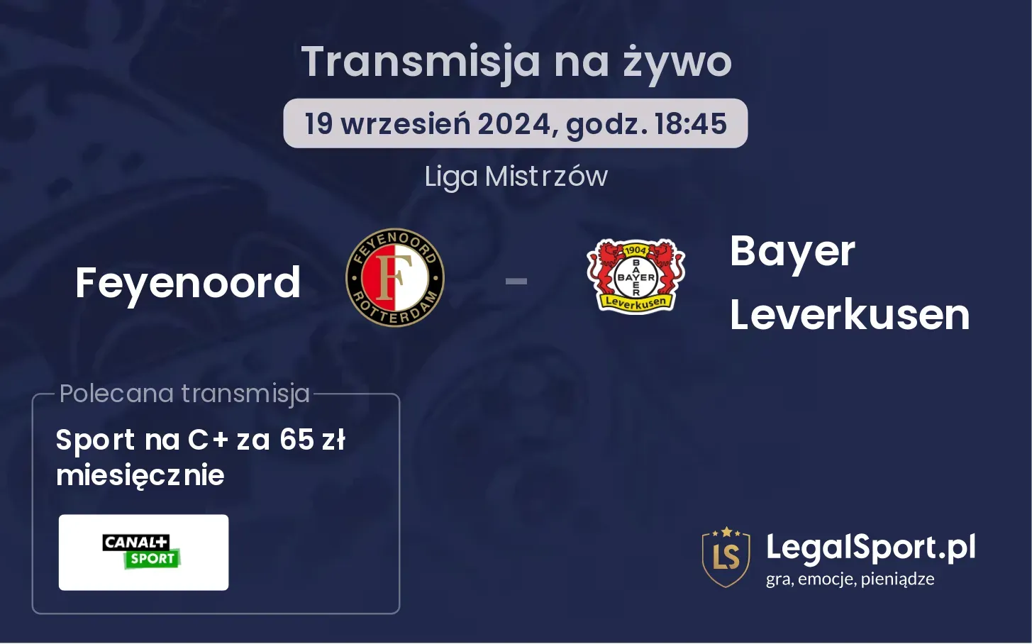 Feyenoord - Bayer Leverkusen transmisja na żywo