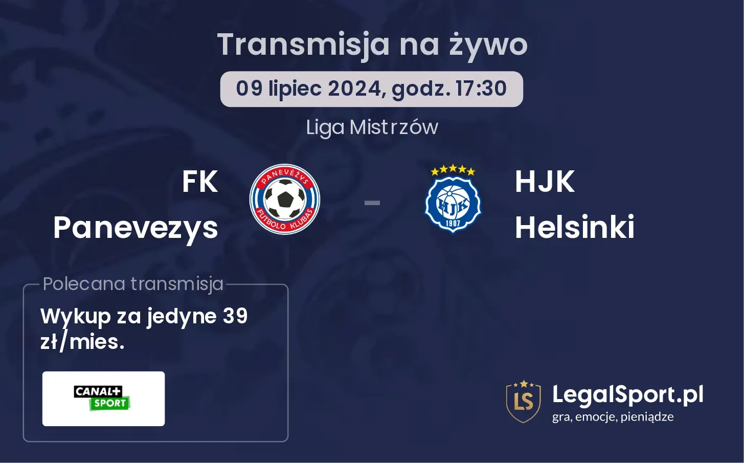 FK Panevezys - HJK Helsinki transmisja na żywo