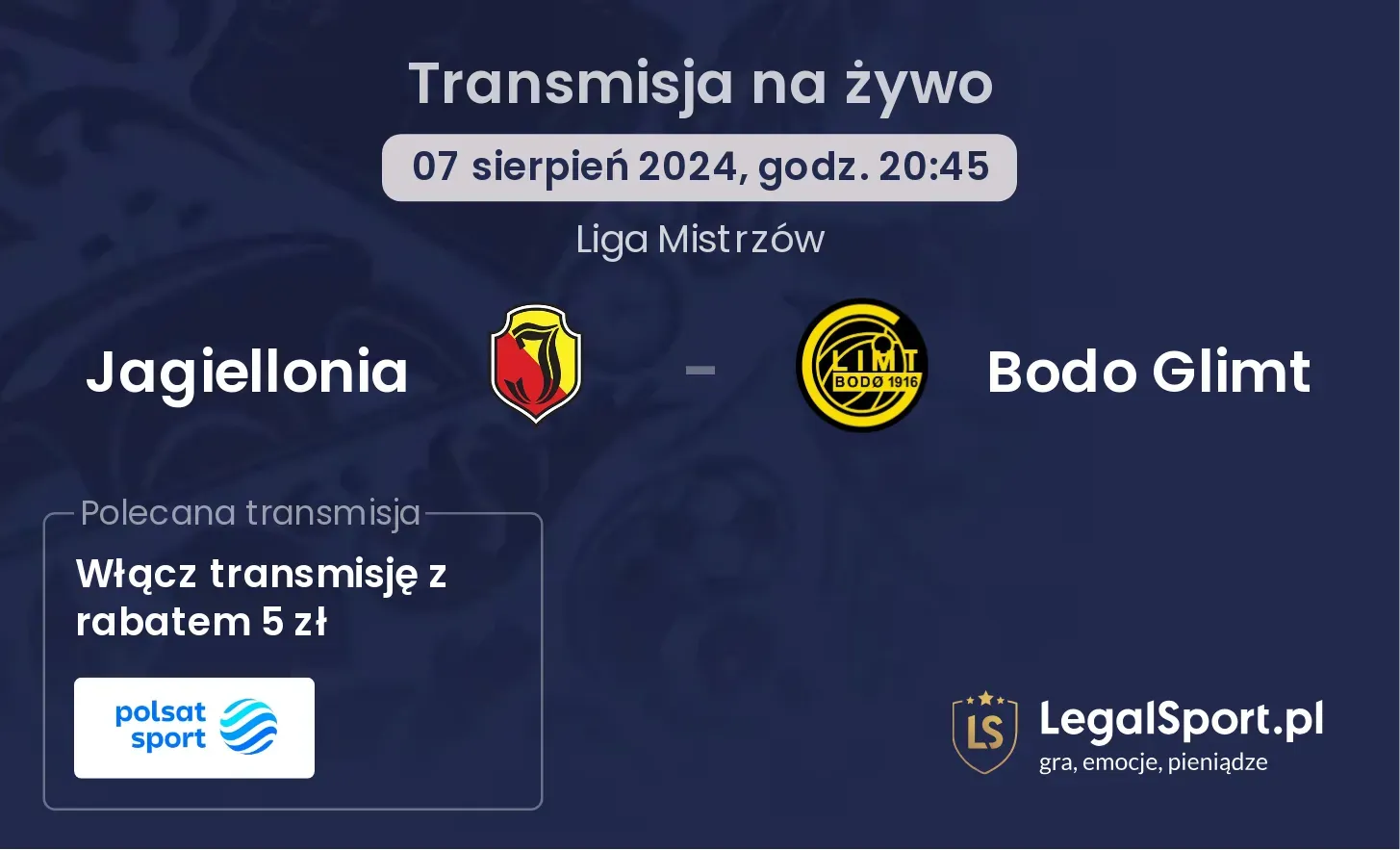 Jagiellonia - Bodo Glimt transmisja na żywo