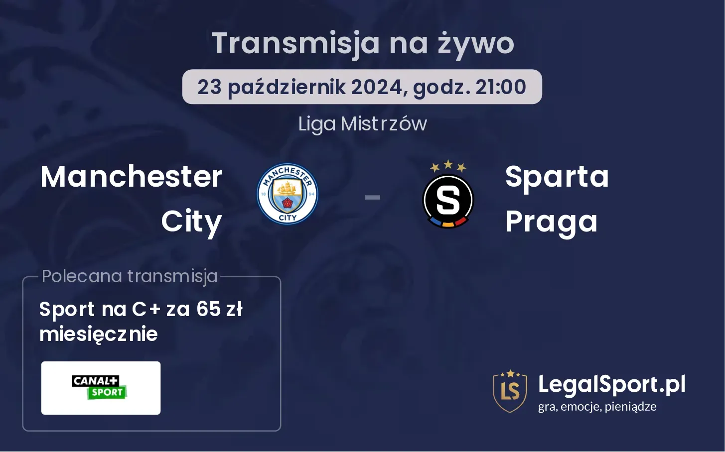 Manchester City - Sparta Praga transmisja na żywo