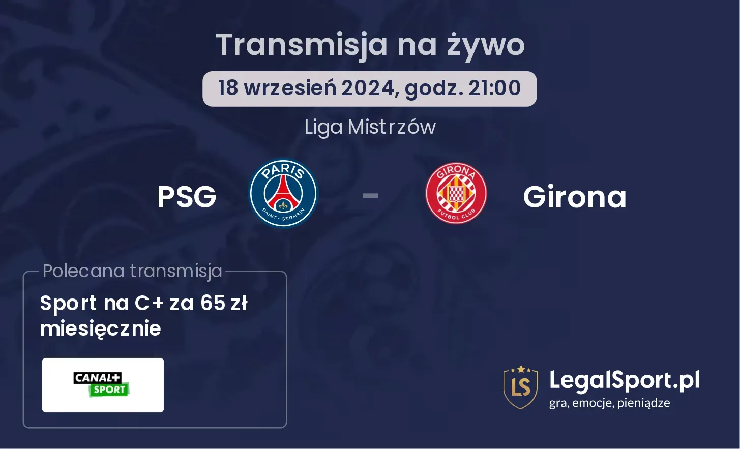 PSG - Girona transmisja na żywo