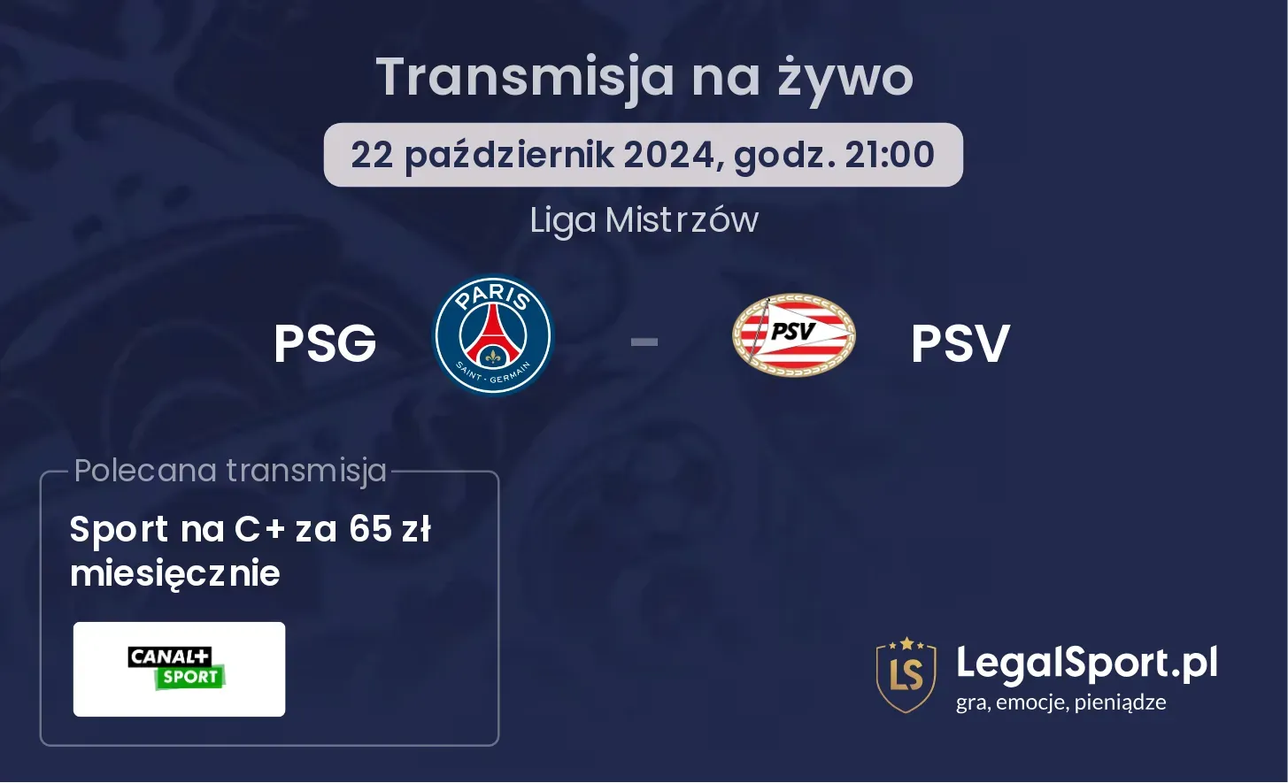 PSG - PSV transmisja na żywo