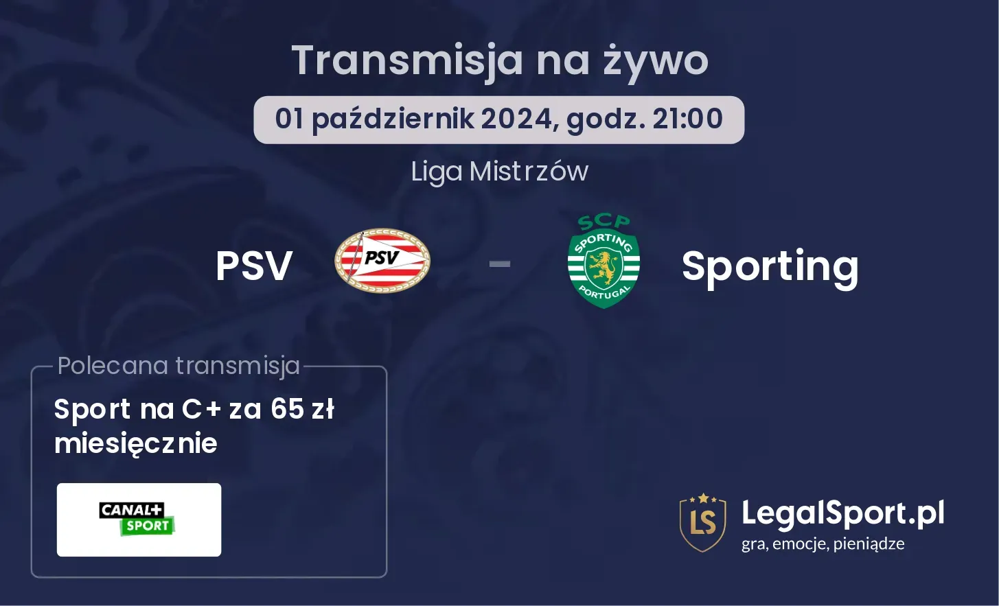 PSV - Sporting transmisja na żywo