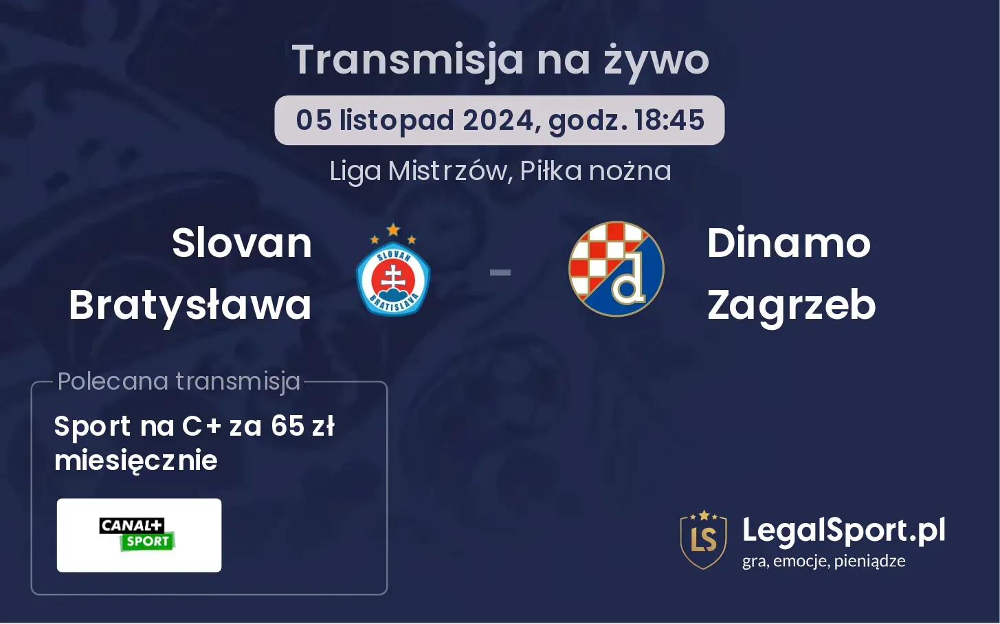 Slovan Bratysława - Dinamo Zagrzeb transmisja na żywo