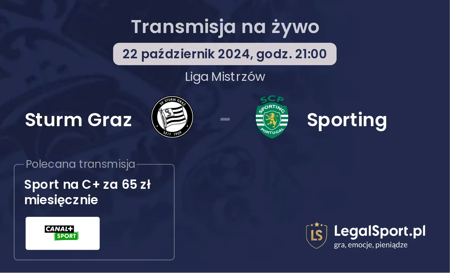 Sturm Graz - Sporting transmisja na żywo