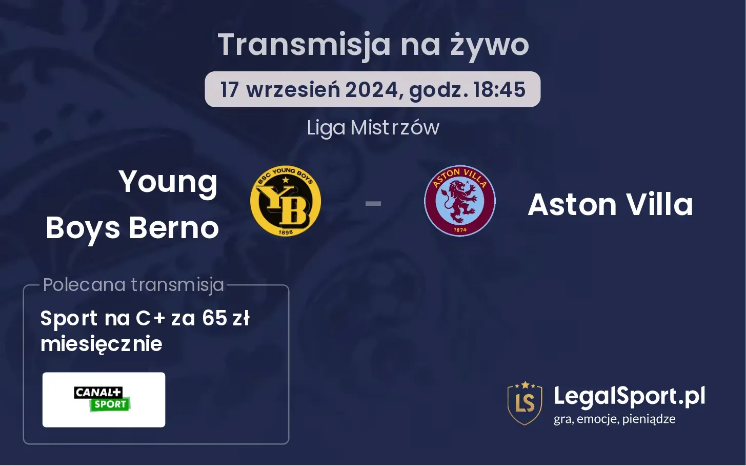 Young Boys Berno - Aston Villa transmisja na żywo