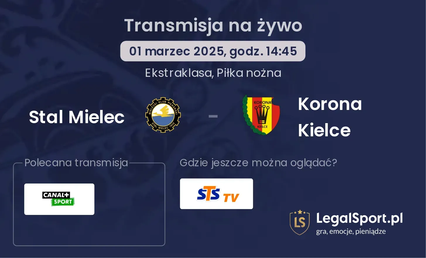 Stal Mielec - Korona Kielce gdzie oglądać?