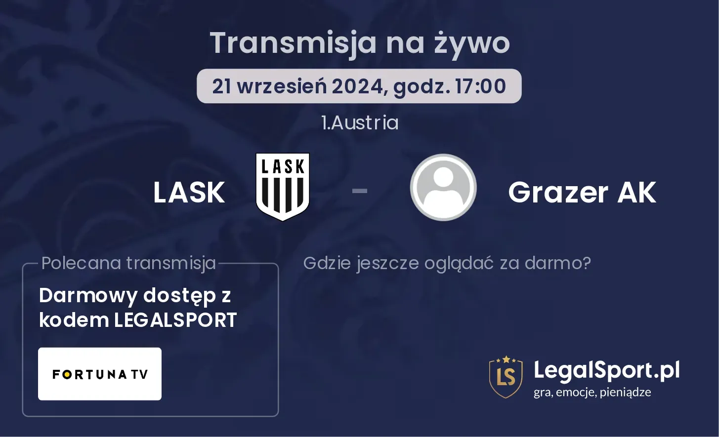 LASK - Grazer AK transmisja na żywo