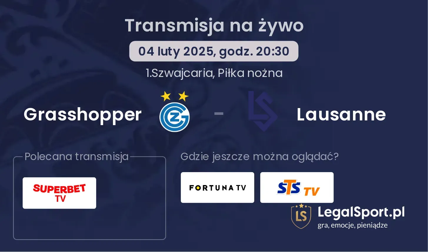 Lausanne - Grasshopper gdzie oglądać? 26.10, godz. 18:00