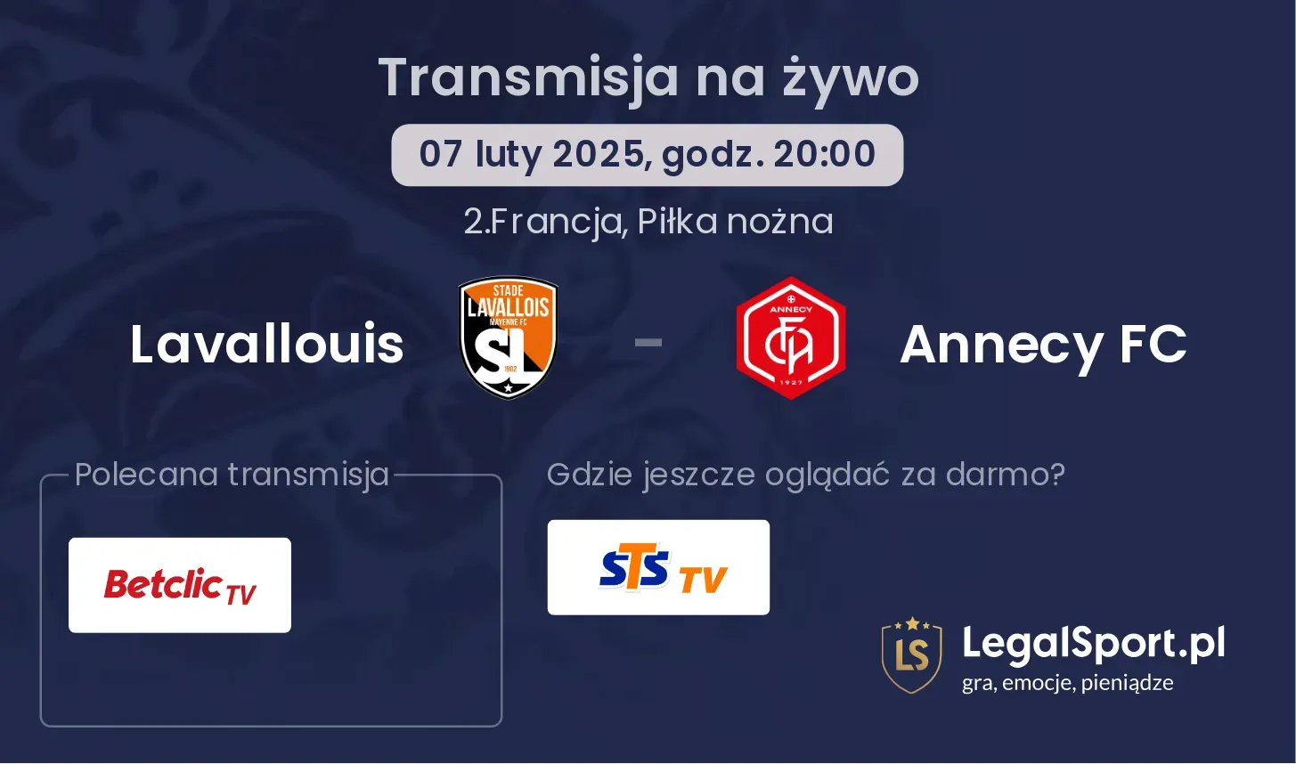 Lavallouis - Annecy FC transmisja na żywo