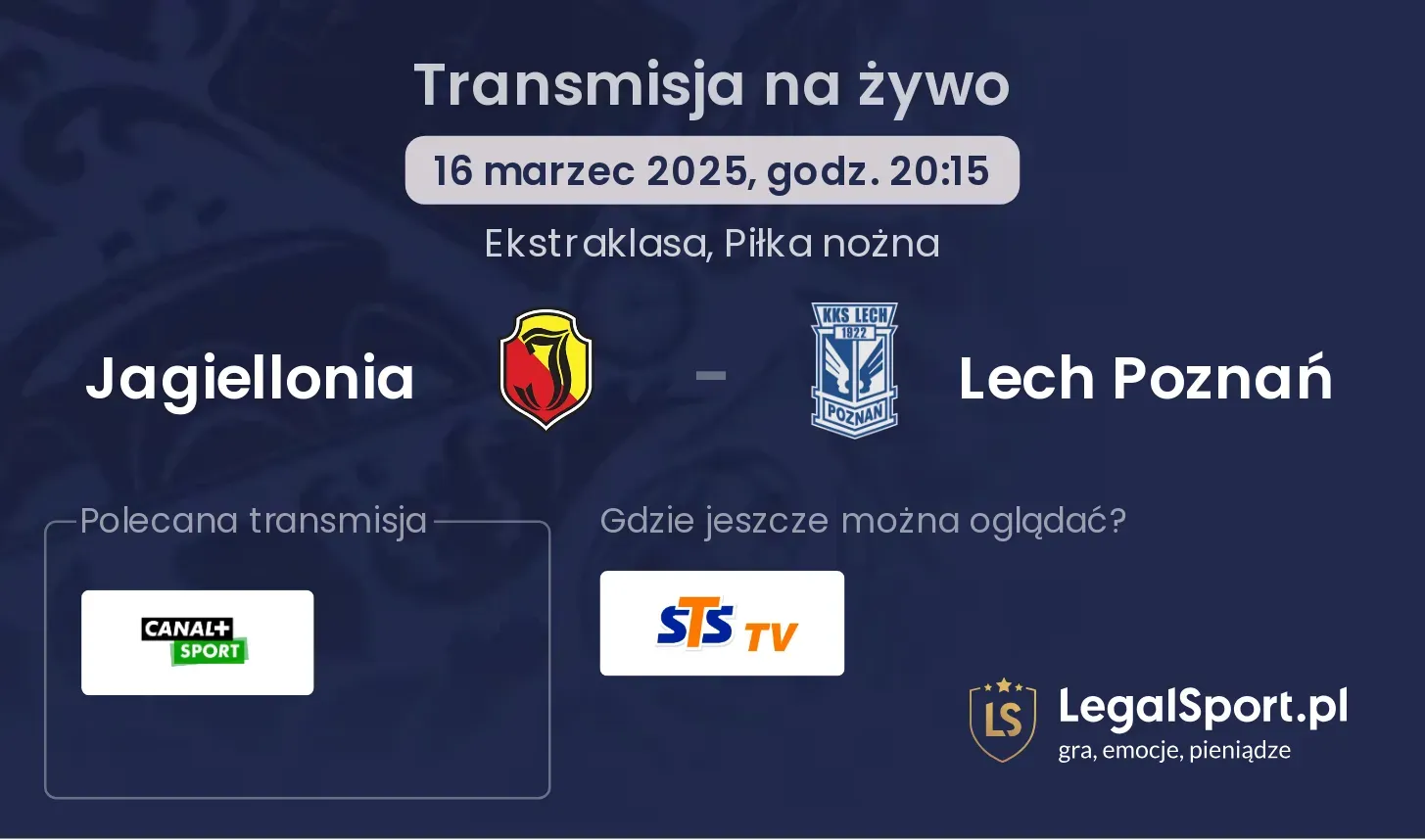 Jagiellonia - Lech Poznań gdzie oglądać?