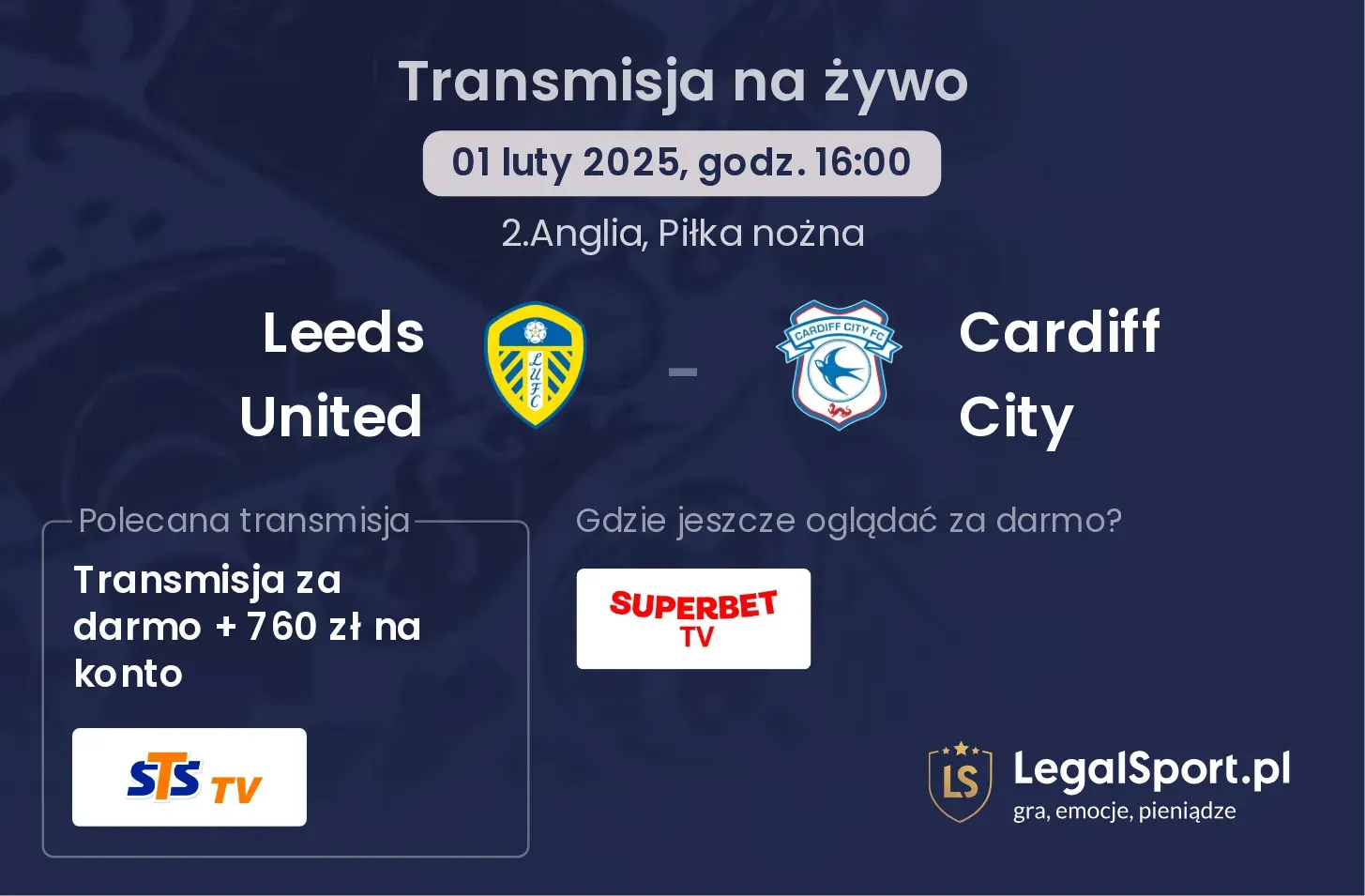 Leeds United - Cardiff City transmisja na żywo