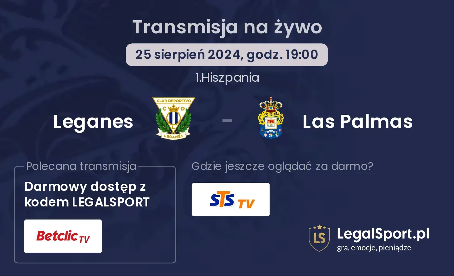 Leganes - Las Palmas transmisja na żywo