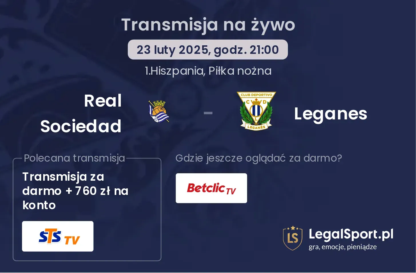 Real Sociedad - Leganes gdzie oglądać?