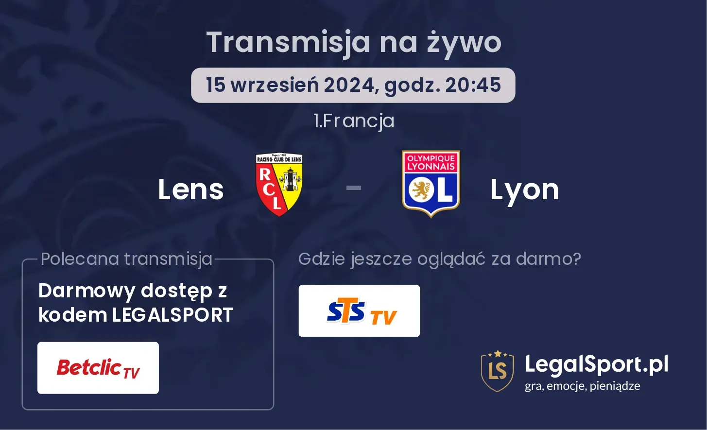 Lens - Lyon transmisja na żywo