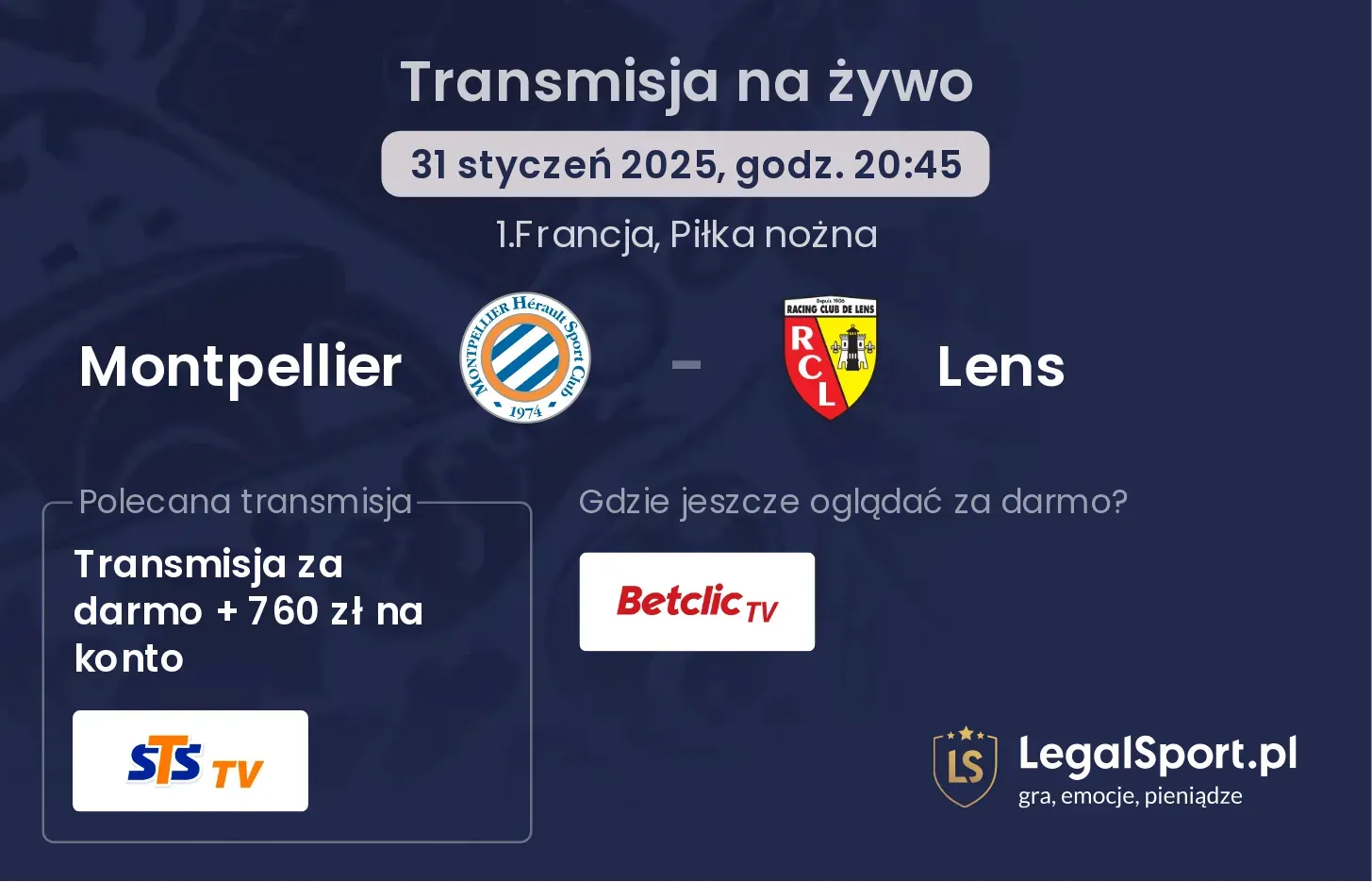 Montpellier - Lens gdzie oglądać?