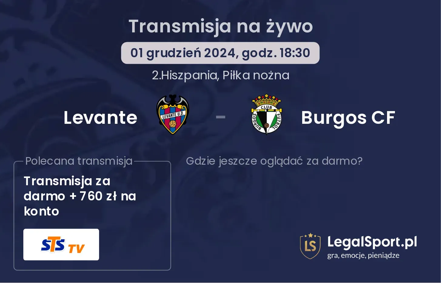 Levante - Burgos CF transmisja na żywo