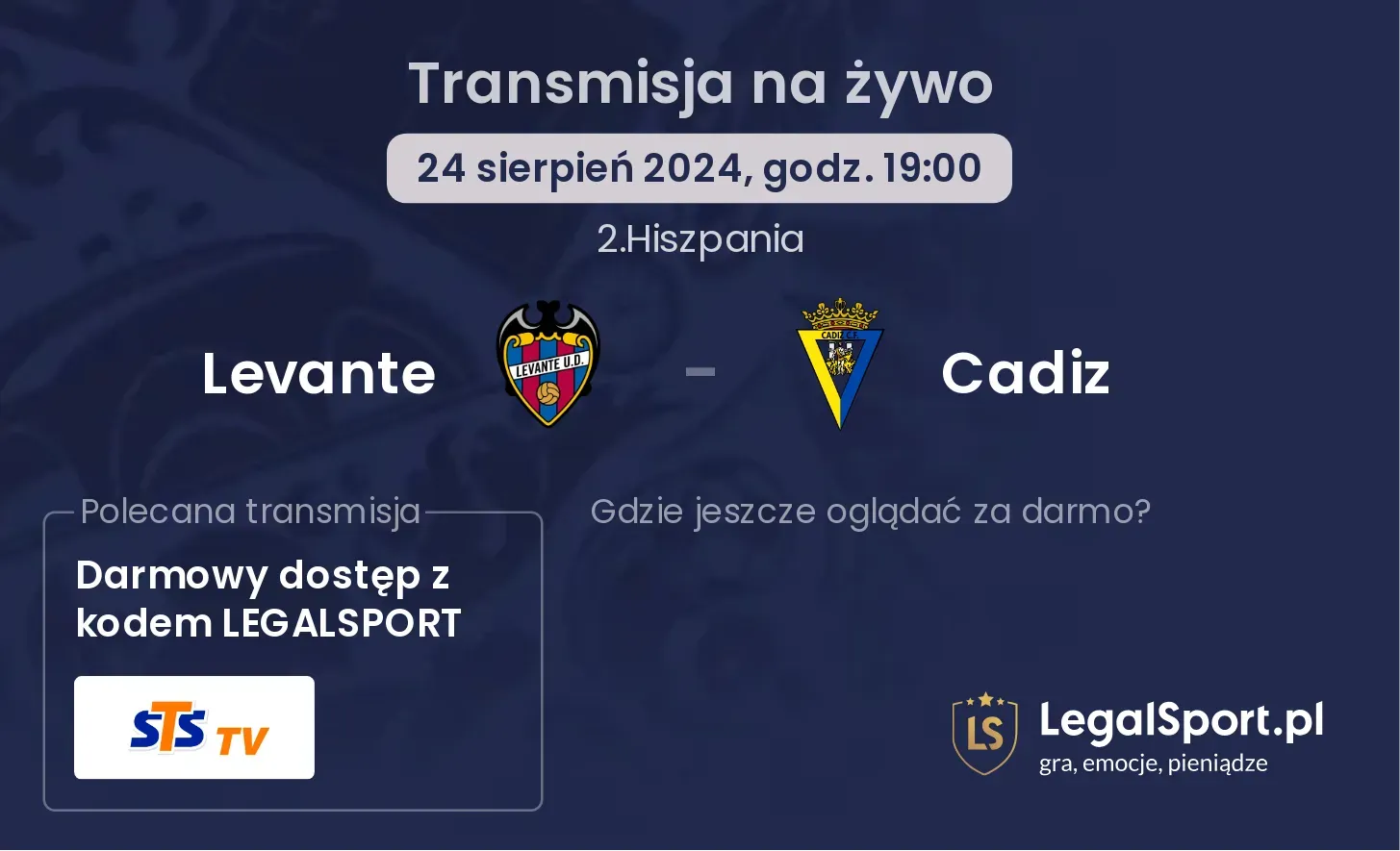 Levante - Cadiz transmisja na żywo