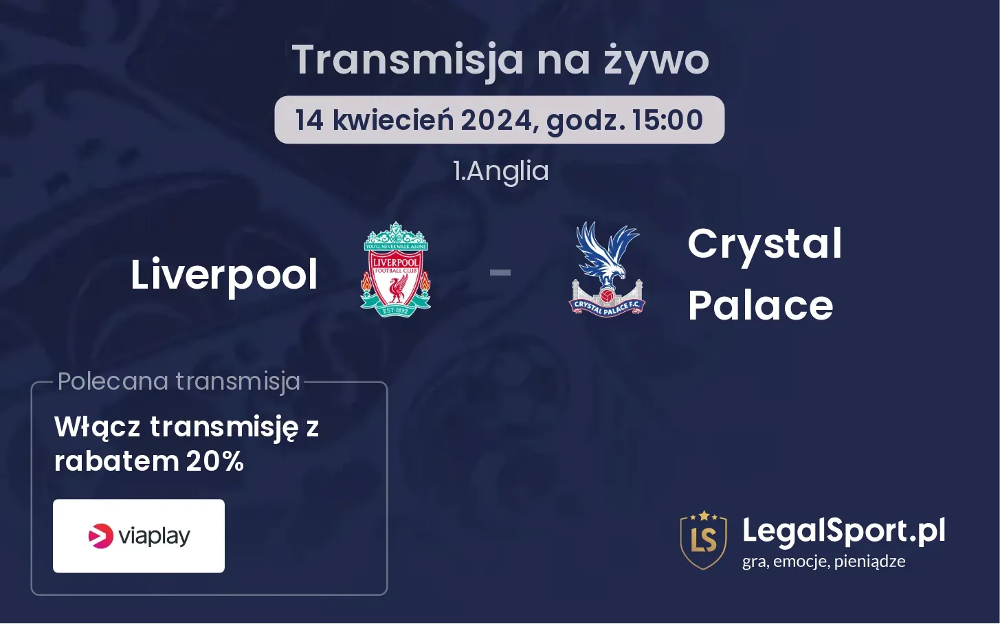 Liverpool - Crystal Palace transmisja na żywo