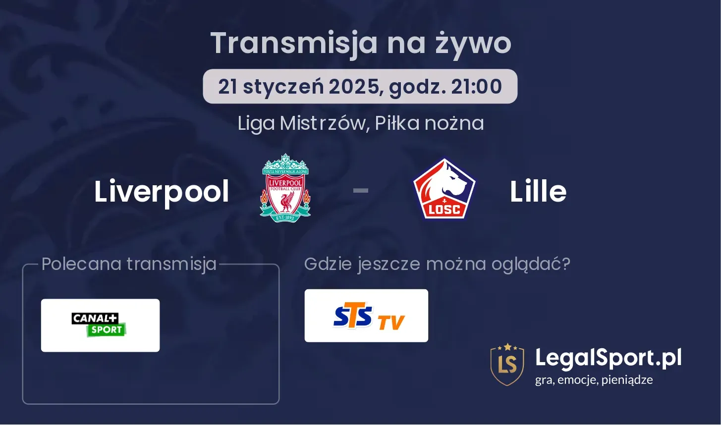 Liverpool - Lille transmisja na żywo