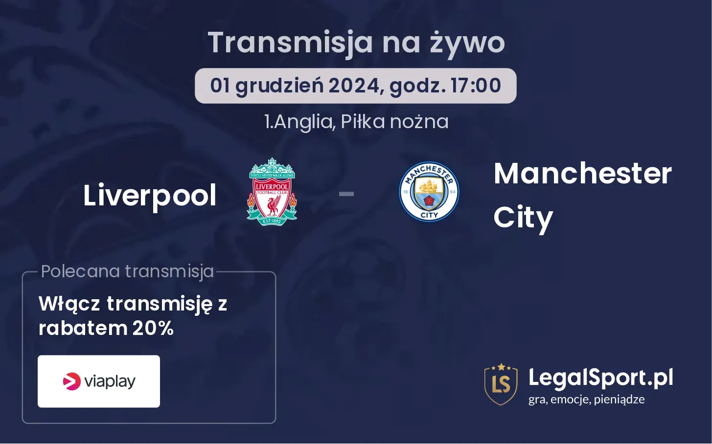 Liverpool - Manchester City transmisja na żywo