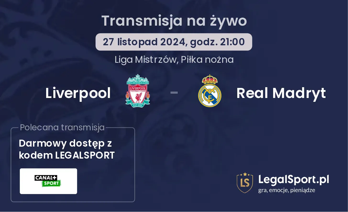 Liverpool - Real Madryt transmisja na żywo