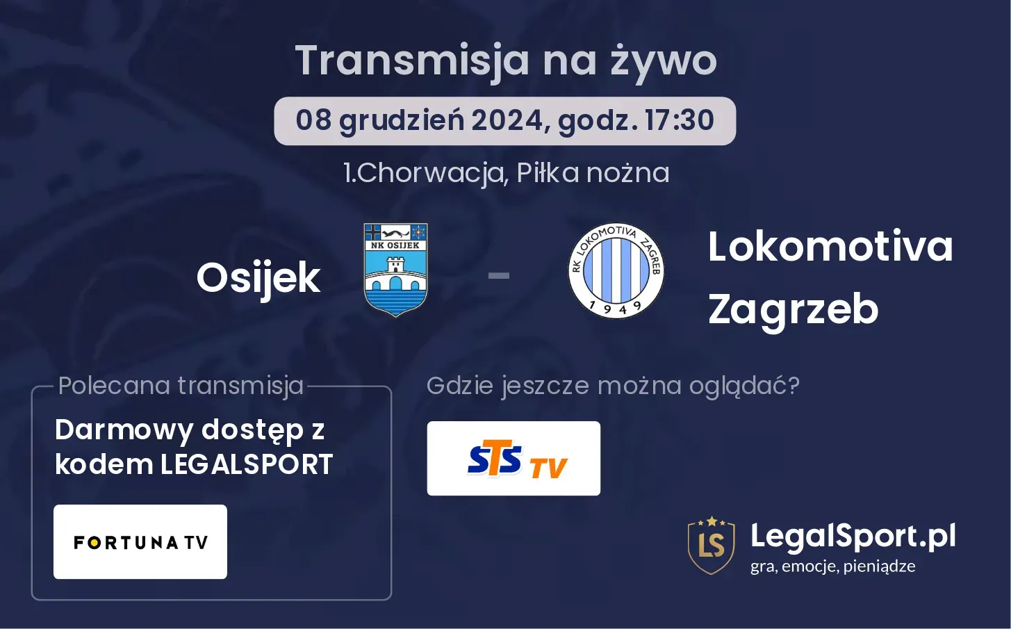 Osijek - Lokomotiva Zagrzeb gdzie oglądać transmisję?