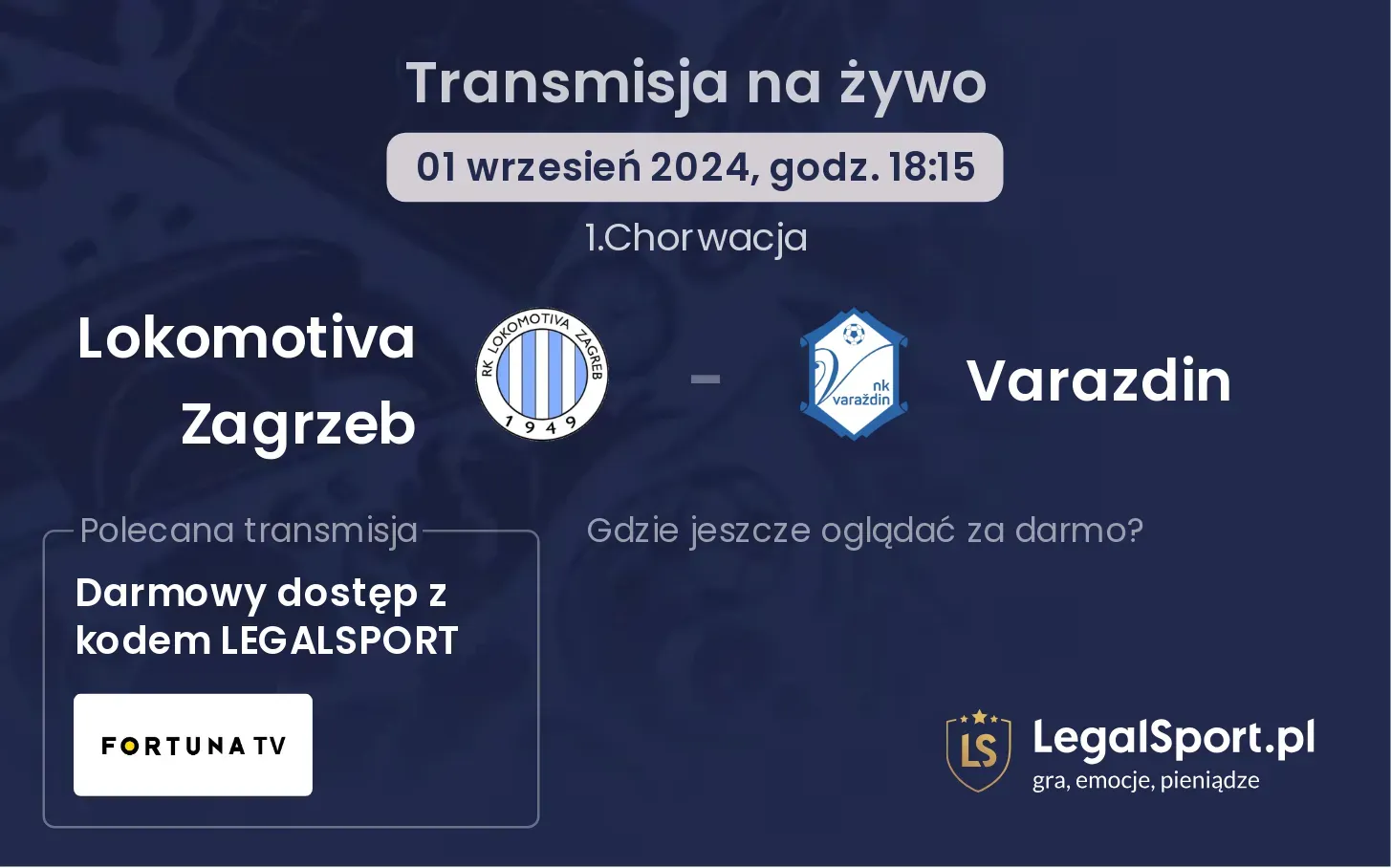 Lokomotiva Zagrzeb - Varazdin transmisja na żywo